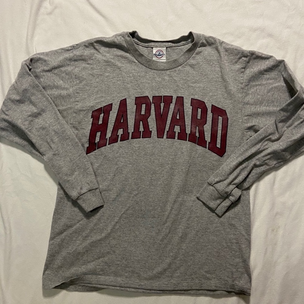 HARVARD GRAY LONG SLEEVE SHIRT